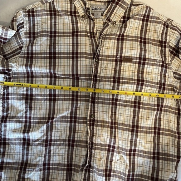 Carhartt Plaid Relaxed Fit Button Down Shirt Mens Size Large 100% Cotton - Picture 4 of 6